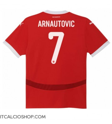 Austria Marko Arnautovic #7 Prima Maglia Europei 2024 Manica Corta